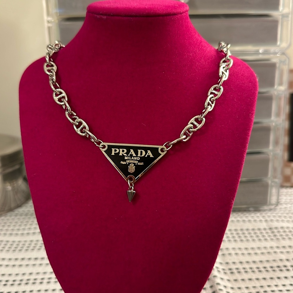 Prada charm necklace